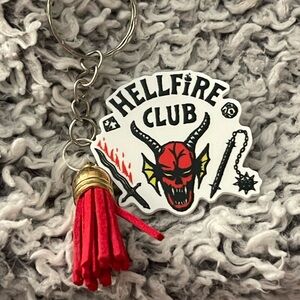 Hellfire Club Keychain with Red Tassel